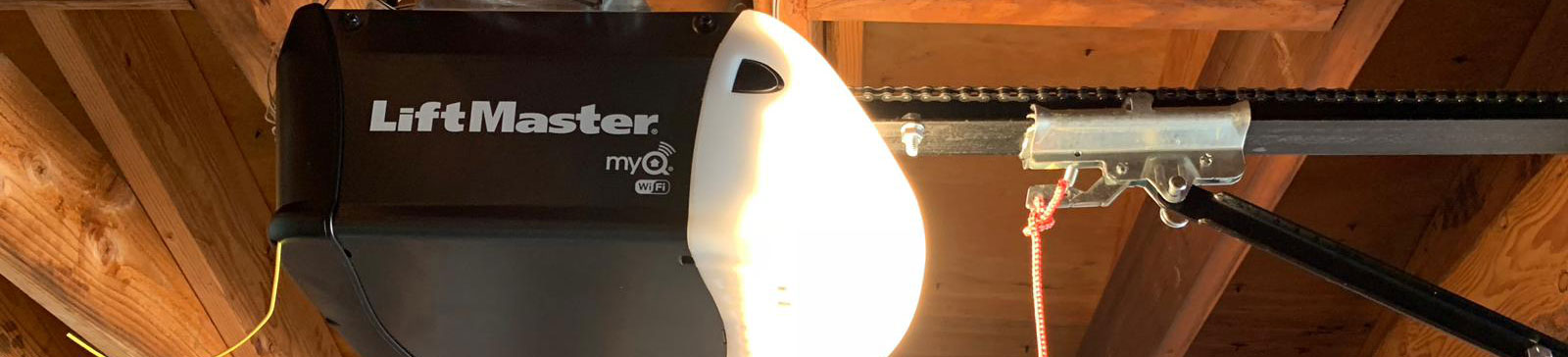 LiftMaster electric garage door opener not working before repair in Buford, GA